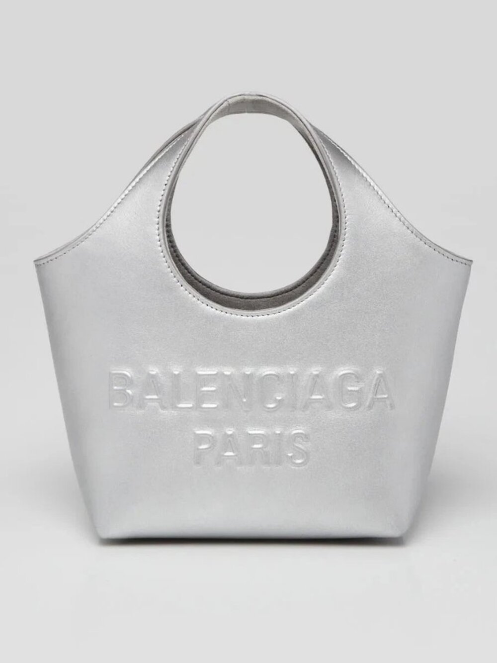 Balenciaga Silver Leather XS Mary Kate Tote Bag